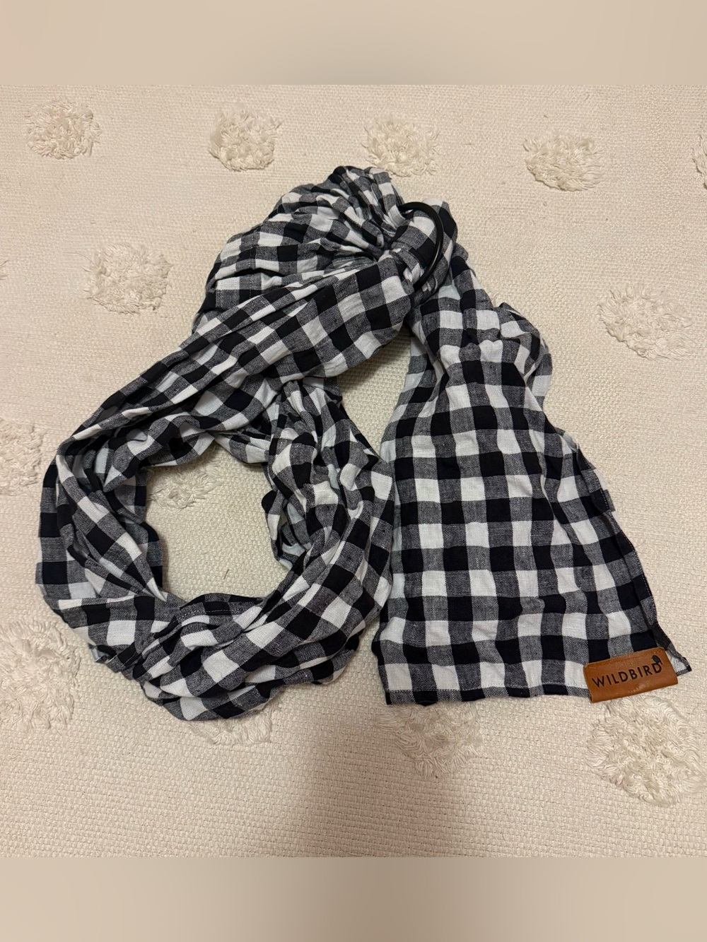 Wildbird Black & White Gingham Ring Sling